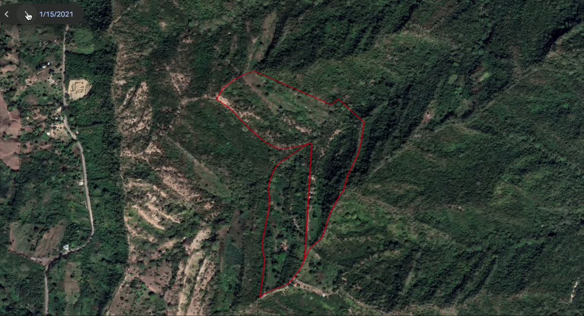Vista satelital del predio de Corazón Fino